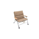 Modern Minimalist Rectangle Aluminum Outdoor Folding Chair with Oxford & Textilene Fabric, PVC Pearl Cotton Padding, Backrest & Armrests – Ideal for Garden & Camping
