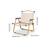 Modern Minimalist Rectangle Folding Outdoor Chair – Carbon Steel & Aluminum Alloy Frame, Beech Wood Armrests, Oxford Fabric Seat, PET Backrest, Portable & Detachable for Garden and Camping