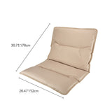 Modern Minimalist Rectangle Folding Outdoor Chair – Carbon Steel & Aluminum Alloy Frame, Beech Wood Armrests, Oxford Fabric Seat, PET Backrest, Portable & Detachable for Garden and Camping