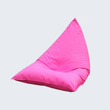 Coastal Contemporary Waterproof Outdoor Lazy Sofa with Triangle Polyester Fabric & EPS Backrest, Detachable, Armless Garden Lounge