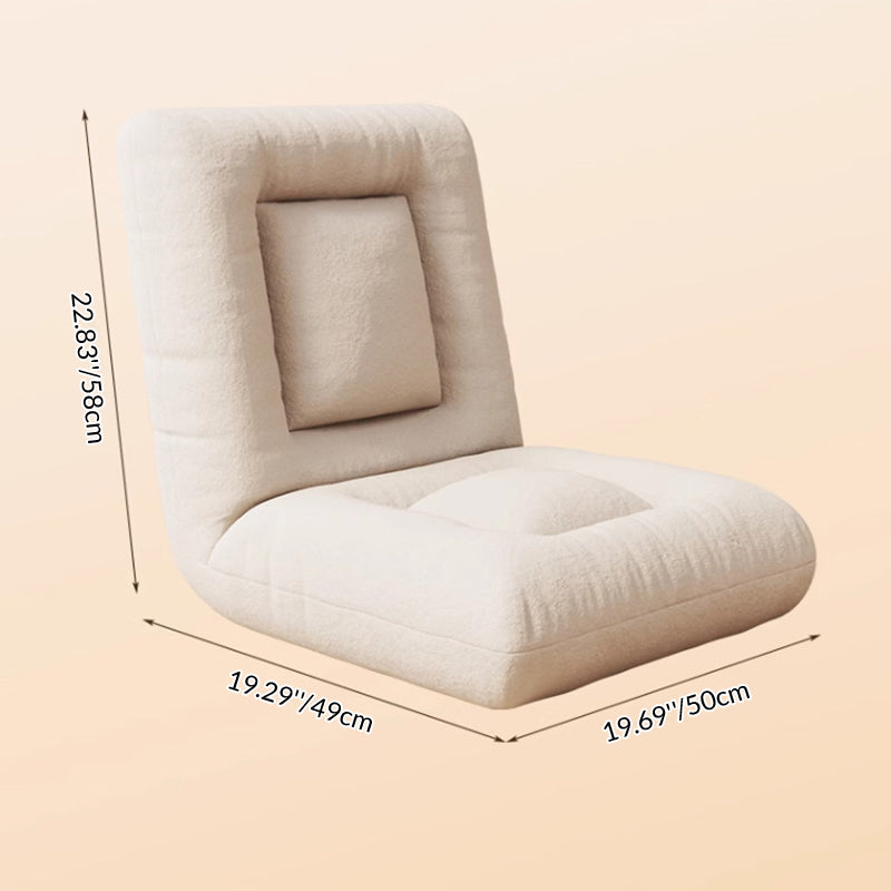 Modern Minimalist Rectangular Steel-Frame Armless Lounge Sofa with Backrest, Velvet and Cotton-Linen Upholstery, PP Cotton Fill, for Bedroom