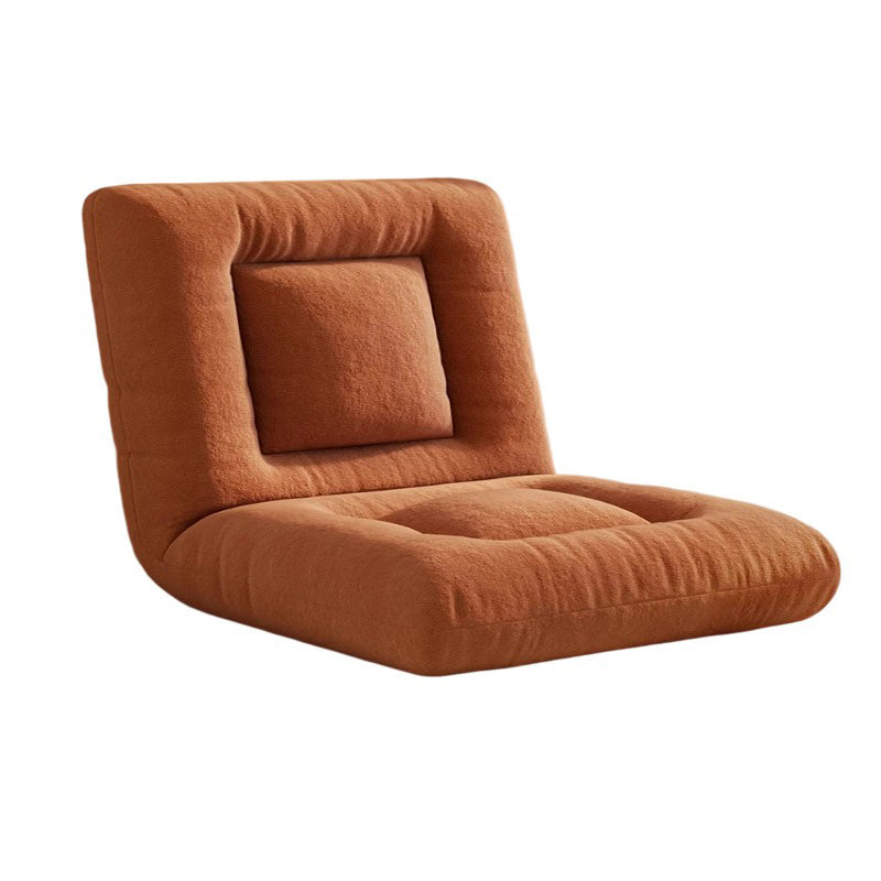 Modern Minimalist Rectangular Steel-Frame Armless Lounge Sofa with Backrest, Velvet and Cotton-Linen Upholstery, PP Cotton Fill, for Bedroom