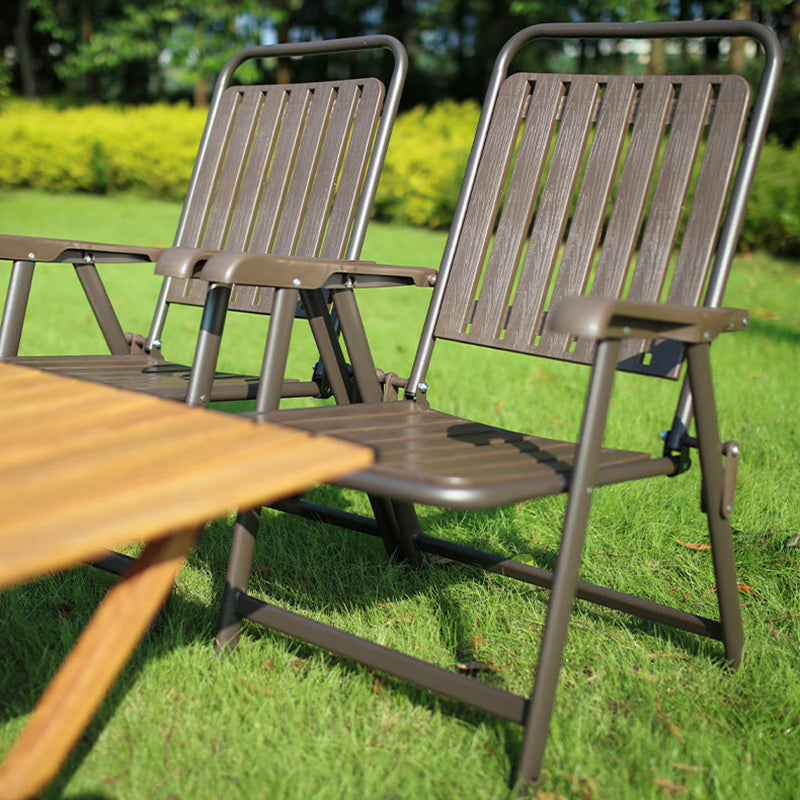 Modern Minimalist Waterproof Folding Camping Chair with Carbon Steel Frame, PVC Seat, Backrest & Armrests – Ideal for Garden