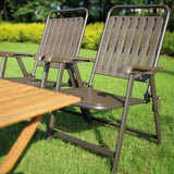 Modern Minimalist Waterproof Folding Camping Chair with Carbon Steel Frame, PVC Seat, Backrest & Armrests – Ideal for Garden