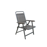 Modern Minimalist Waterproof Folding Camping Chair with Carbon Steel Frame, PVC Seat, Backrest & Armrests – Ideal for Garden