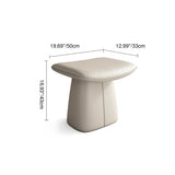 Contemporary Nordic Rectangular Solid Wood Multi-Layer Board Cat Scratching Pad and Leather Cushioned Vanity Stool — Backless & Armless, for Bedroom