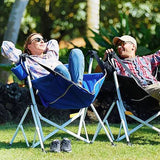 Modern Minimalist Foldable Camping Chair with Detachable Arc Frame, Oxford & Mesh Fabric, Steel Pipe Frame, Backrest & Armrests for Outdoor Garden Use