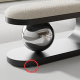 Modern Art Deco Geometric Bench with Lambswool Cushion — Iron, Carbon Steel & Stainless Steel Frame, Backless & Armless for Entryway