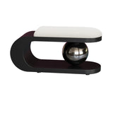 Modern Art Deco Geometric Bench with Lambswool Cushion — Iron, Carbon Steel & Stainless Steel Frame, Backless & Armless for Entryway