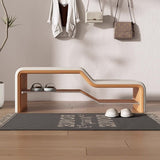 Modern Minimalist Armless Shoe Bench — Rectangular Carbon Steel Frame with Sponge Cushioned Faux Leather Upholstery for Entryways