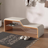 Modern Minimalist Armless Shoe Bench — Rectangular Carbon Steel Frame with Sponge Cushioned Faux Leather Upholstery for Entryways