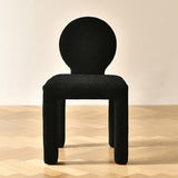 Contemporary Scandinavian Square Round Triangle Teddy Velvet Wood Dining Chair Backrest For Dining Room