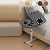 Modern Minimalist Rectangular Stainless Steel Desk with Liftable 4-Leg Frame for Home Office