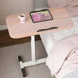 Modern Minimalist Rectangular Stainless Steel Desk with Liftable 4-Leg Frame for Home Office