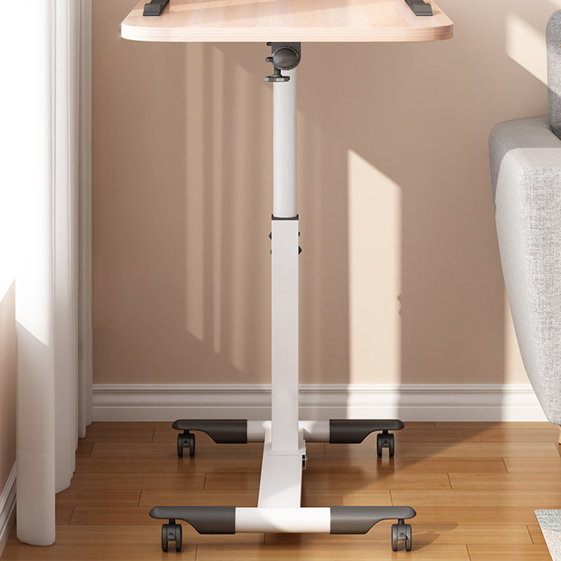 Modern Minimalist Rectangular Stainless Steel Desk with Liftable 4-Leg Frame for Home Office