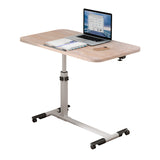 Modern Minimalist Rectangular Stainless Steel Desk with Liftable 4-Leg Frame for Home Office