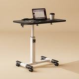Modern Minimalist Rectangular Stainless Steel Desk with Liftable 4-Leg Frame for Home Office