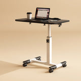Modern Minimalist Rectangular Stainless Steel Desk with Liftable 4-Leg Frame for Home Office