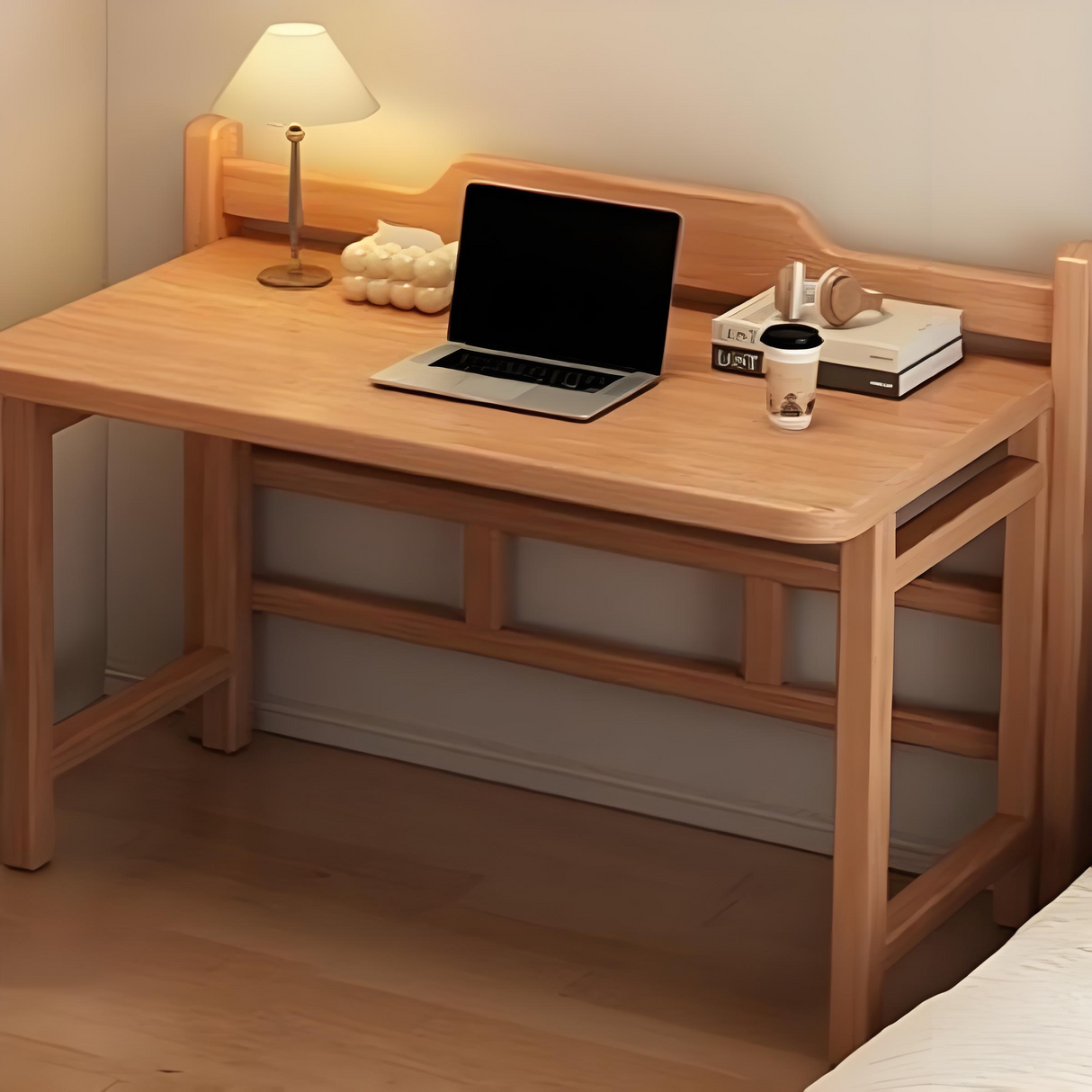 Sleek Modern Minimalist Wooden Rectangular Desk for Home Office