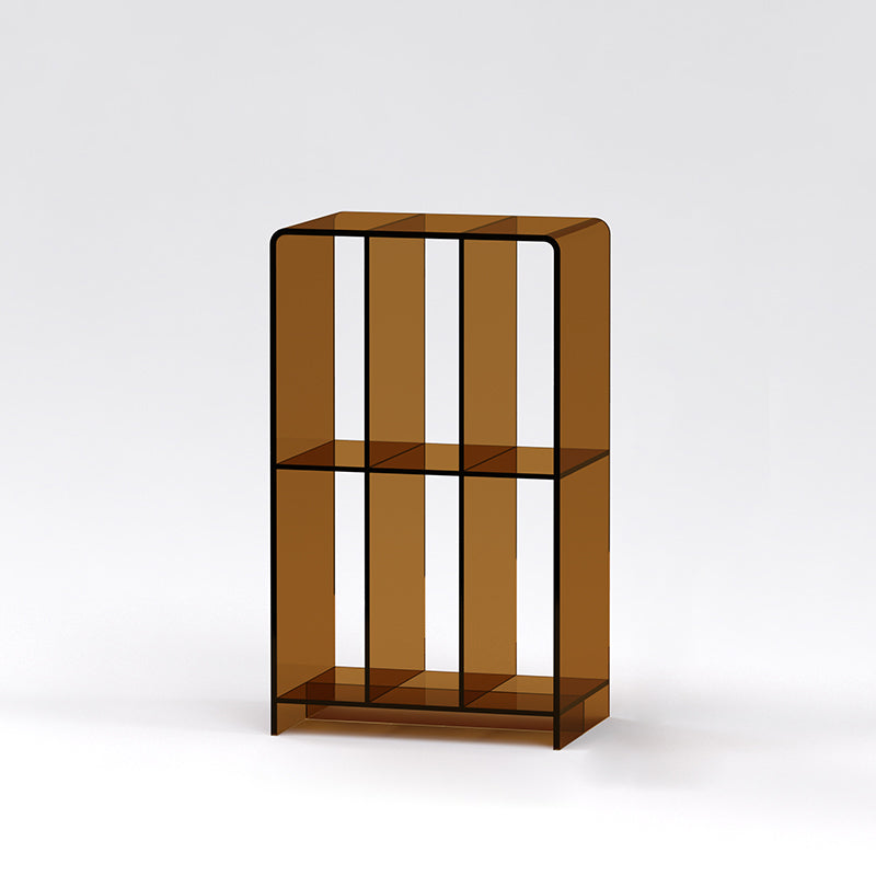 Chic Modern Minimalist Acrylic Rectangular Bookshelf for Living Room