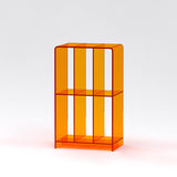 Chic Modern Minimalist Acrylic Rectangular Bookshelf for Living Room