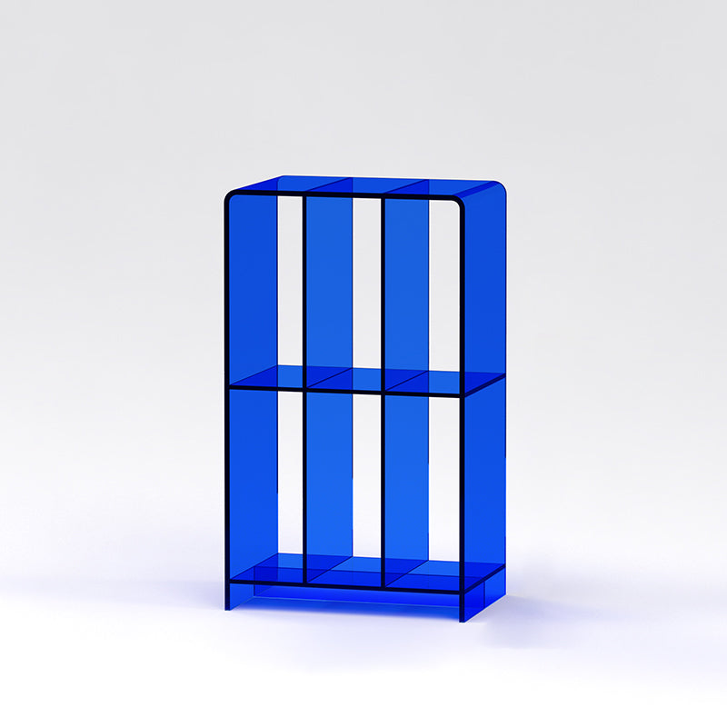 Chic Modern Minimalist Acrylic Rectangular Bookshelf for Living Room