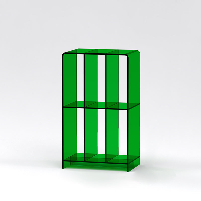 Chic Modern Minimalist Acrylic Rectangular Bookshelf for Living Room