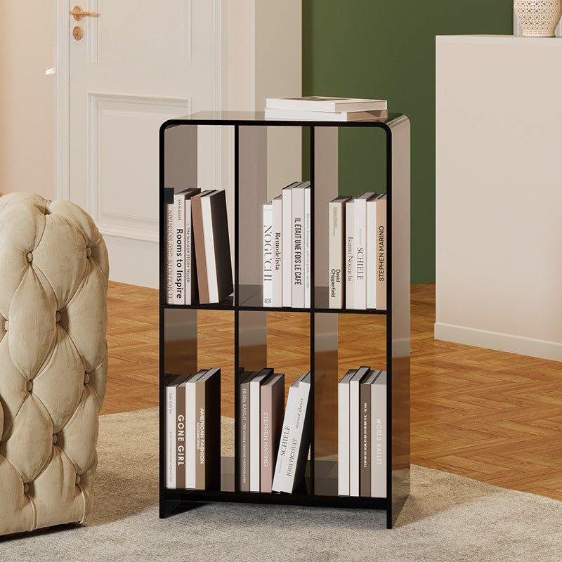 Chic Modern Minimalist Acrylic Rectangular Bookshelf for Living Room