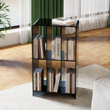 Chic Modern Minimalist Acrylic Rectangular Bookshelf for Living Room
