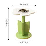 Contemporary Floral Plank Side Table – Creative Living Room Accent