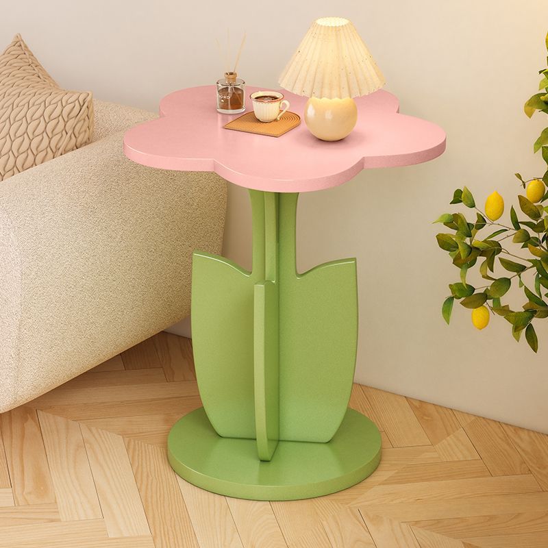 Contemporary Floral Plank Side Table – Creative Living Room Accent