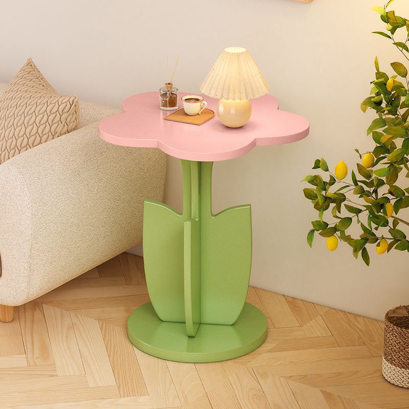 Contemporary Floral Plank Side Table – Creative Living Room Accent