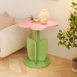Contemporary Floral Plank Side Table – Creative Living Room Accent