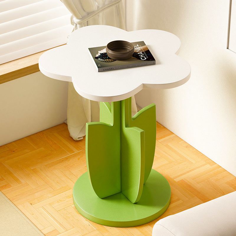 Contemporary Floral Plank Side Table – Creative Living Room Accent