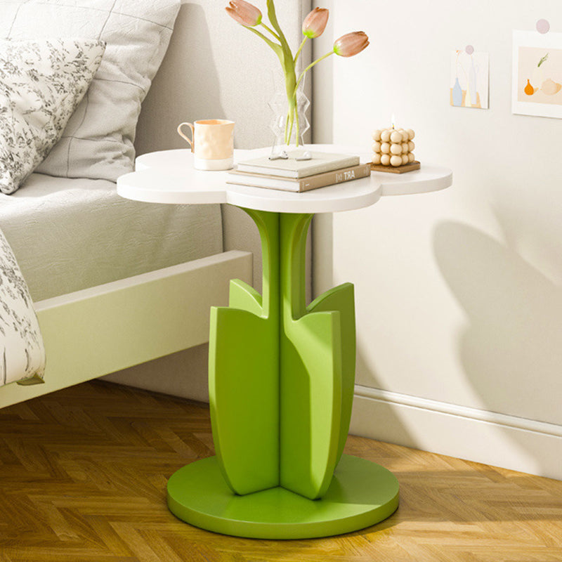 Contemporary Floral Plank Side Table – Creative Living Room Accent