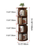 Modern Minimalist Solid Wood Round Cylinder Rotating Bookshelf – 2/3/4/5-Tier, Perfect for Home, Office, and Living Room