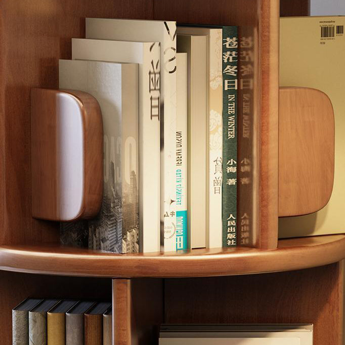 Modern Minimalist Solid Wood Round Cylinder Rotating Bookshelf – 2/3/4/5-Tier, Perfect for Home, Office, and Living Room