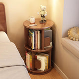 Modern Minimalist Solid Wood Round Cylinder Rotating Bookshelf – 2/3/4/5-Tier, Perfect for Home, Office, and Living Room