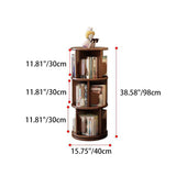 Modern Minimalist Solid Wood Round Cylinder Rotating Bookshelf – 2/3/4/5-Tier, Perfect for Home, Office, and Living Room