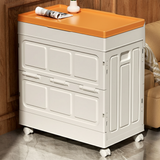 Modern Minimalist Foldable Rectangular PP Plastic Storage Cabinet, Large-Capacity 1-Door for Living Room & Bedroom