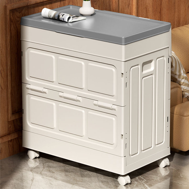 Modern Minimalist Foldable Rectangular PP Plastic Storage Cabinet, Large-Capacity 1-Door for Living Room & Bedroom