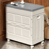 Modern Minimalist Foldable Rectangular PP Plastic Storage Cabinet, Large-Capacity 1-Door for Living Room & Bedroom
