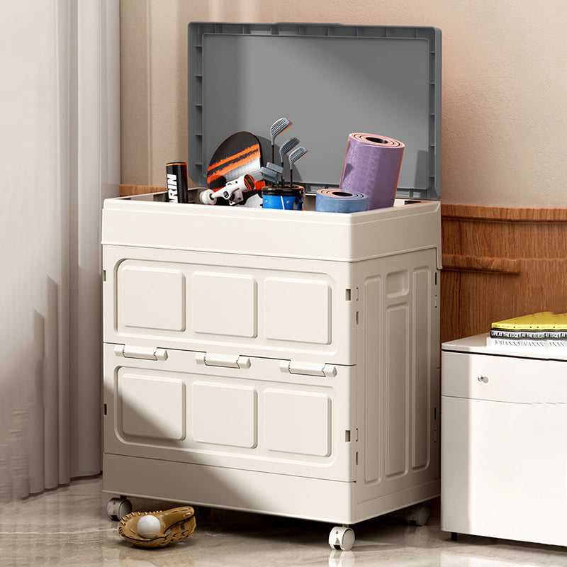 Modern Minimalist Foldable Rectangular PP Plastic Storage Cabinet, Large-Capacity 1-Door for Living Room & Bedroom
