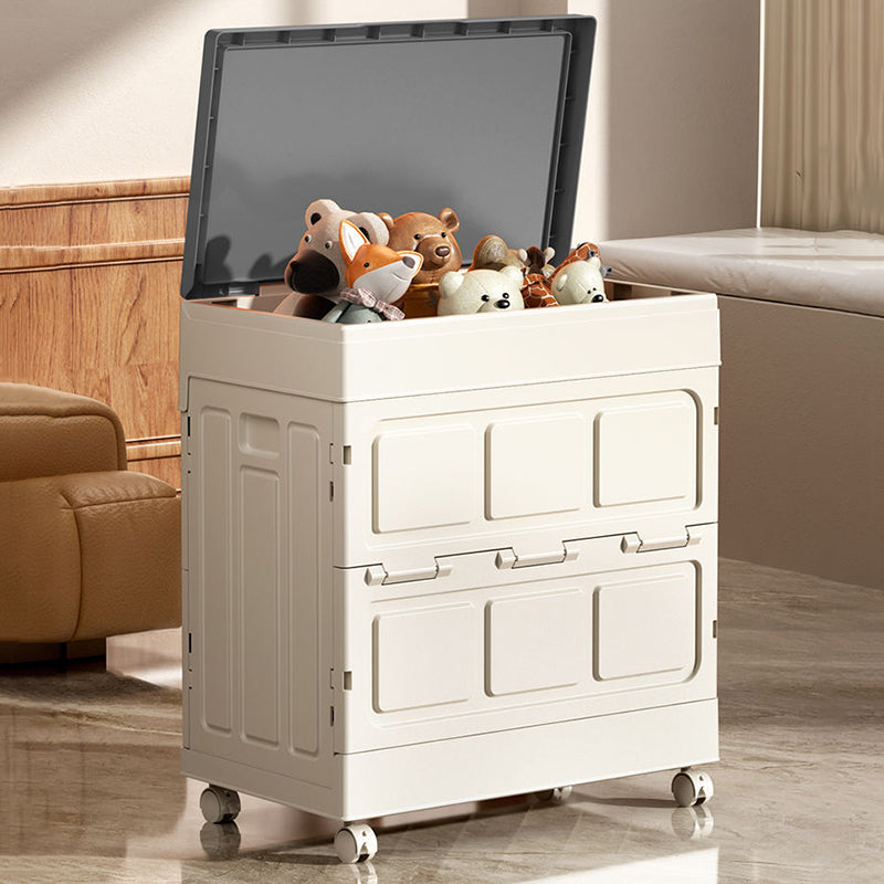 Modern Minimalist Foldable Rectangular PP Plastic Storage Cabinet, Large-Capacity 1-Door for Living Room & Bedroom