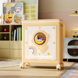 Modern Art Deco Cartoon Astronaut Rectangular PP Plastic Foldable Movable Storage Cabinet – 1-Cabinet for Bedroom