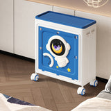 Modern Art Deco Cartoon Astronaut Rectangular PP Plastic Foldable Movable Storage Cabinet – 1-Cabinet for Bedroom