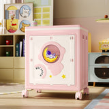Modern Art Deco Cartoon Astronaut Rectangular PP Plastic Foldable Movable Storage Cabinet – 1-Cabinet for Bedroom