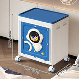 Modern Art Deco Cartoon Astronaut Rectangular PP Plastic Foldable Movable Storage Cabinet – 1-Cabinet for Bedroom