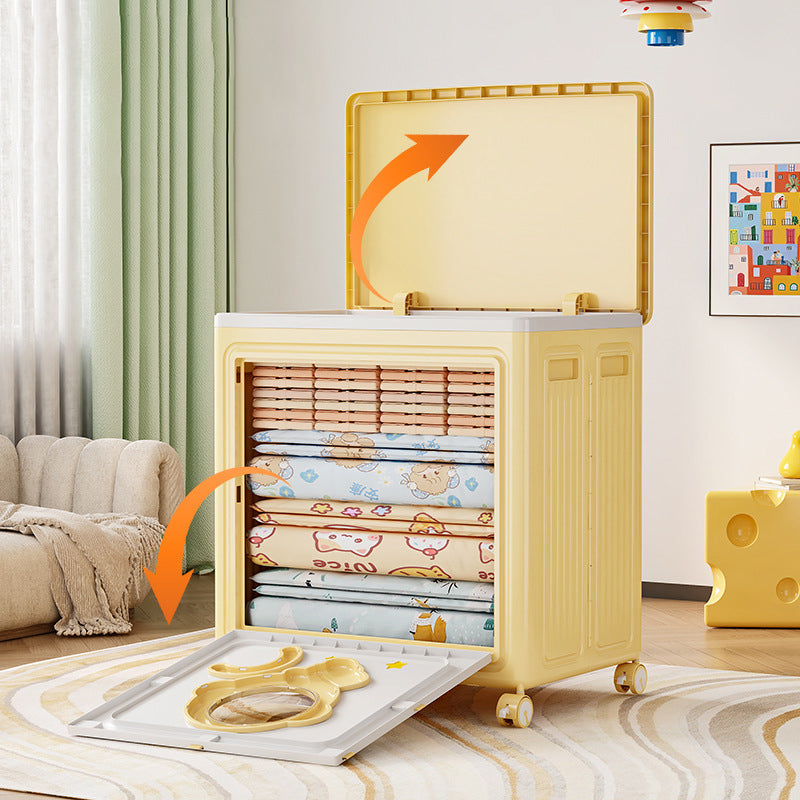 Modern Art Deco Cartoon Astronaut Rectangular PP Plastic Foldable Movable Storage Cabinet – 1-Cabinet for Bedroom