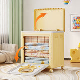 Modern Art Deco Cartoon Astronaut Rectangular PP Plastic Foldable Movable Storage Cabinet – 1-Cabinet for Bedroom